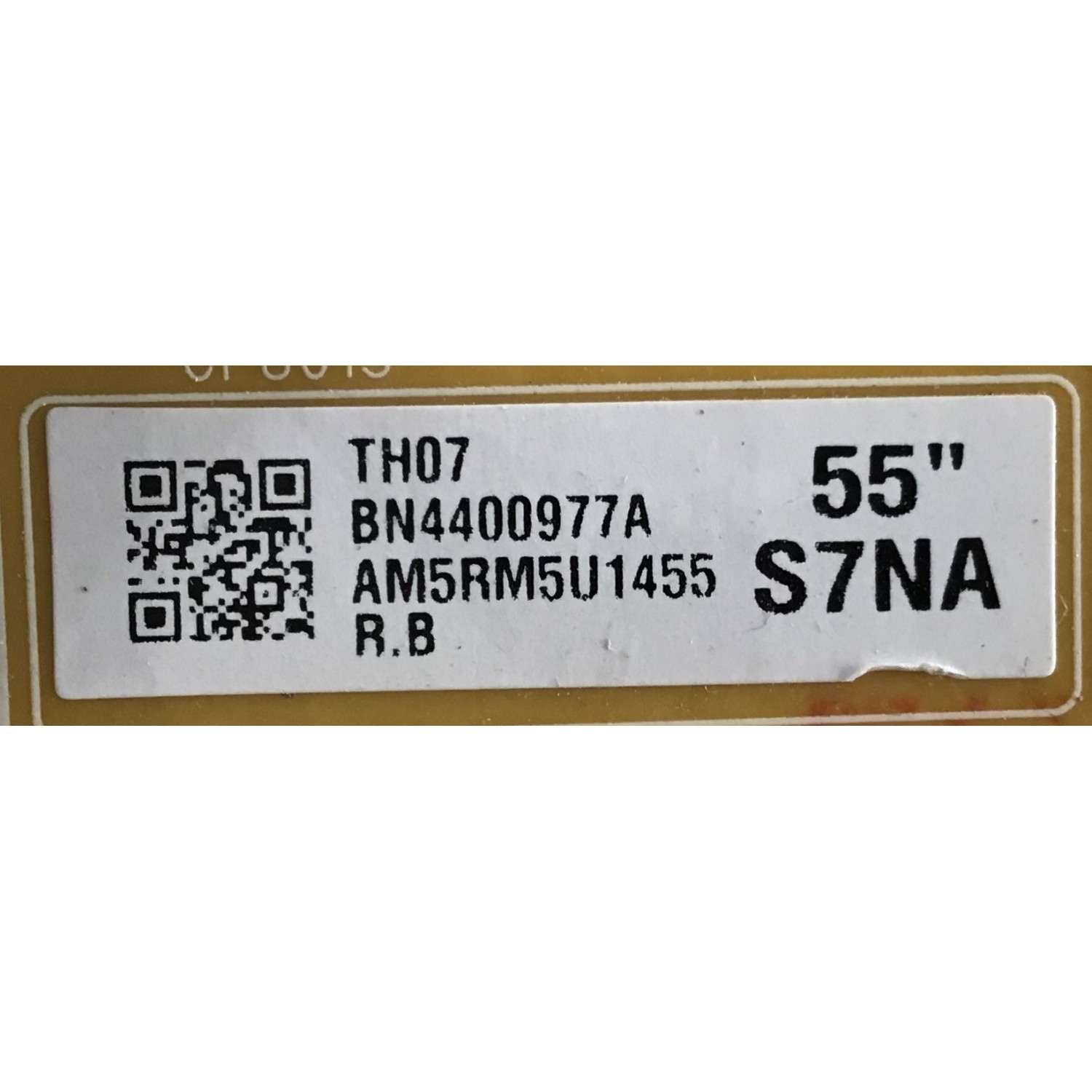 KIT DE TARJETAS PARA TV SAMSUNG / MAIN BN94-14259M / BN41-02695A / FUENTE BN44-00977A / L55S7NA_RHS / LED DRIVER BN44-00978B / RM3349B6 / PANEL CY-TR055FLLV3H / MODELO QN55Q70RAFXZA FA01 - Imagen 4